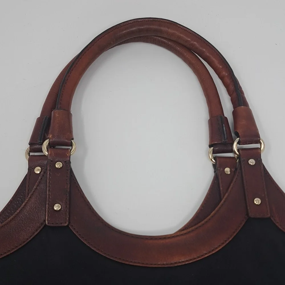 Kate Spade Black With Brown‎ Leather Tote Bag Purse